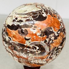 Natural Money agate Crystal Sphere Ball healing 1980G picture
