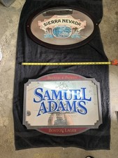 Sierra Nevada Pale Ale and Samuel Adams’s Beer Mirror Signs (two) pair picture