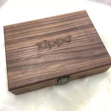 6 Grids Solid Walnut Wood Box Storage Case for Zippo Lighters picture