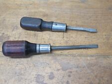 vintage USA wood-handle screwdriver set for machinist mechanic woodworking 4
