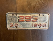 1948 South Dakota Motorcycle License Plate picture
