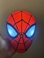 Marvel Ultimate Spider-Man Light Up Head Deco Wall Light 2 LIGHTs WORKS GREAT K picture