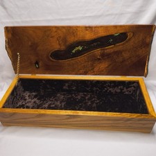 Mesquite Lid W/ turquoise  On The Top Of This Unique Trinket Box. picture