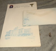 Antique US Army Ft Sam Houston 5th Army BAMC Stationery WWII Letterhead Envelope picture