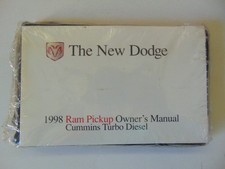 New Factory 1998 Dodge Ram Diesel Truck Owner's Manual Packet picture