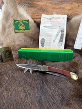 Vintage 971 Puma Game Warden Knife With Jacaranda Handles Green/Yellow Box 