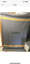 USMA West Point Cadet Army Military Grey Girl Wool Blanket picture