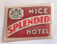 Hotel Splendid (Nice) Deco - Luggage Label picture
