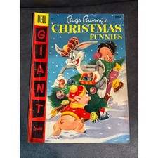 Bugs Bunny's Christmas Funnies #7 | 1st app Speedy Gonzales | Dell Giant 1956 picture