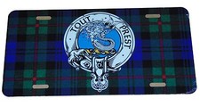 Scottish Clan Murray Mhuirich Mermaid Blue Tartan License Plate 6x12 Aluminum picture