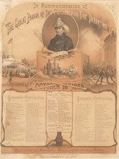 Philadelphia Fire Department 1860s Vintage Parade Lithograph Reprint Wall Art picture