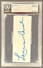 First Lady Laura Bush signed cut signature autograph auto BAS certified BGS slab picture