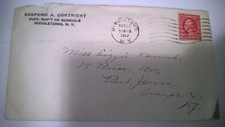 ANTIQUE Official Handwritten Letter Correspondence With Envelope & Return Re1912 picture