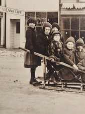 Children On Sleigh Steward Alaska AK Vienna Cafe UNP DB 6 X 4.25