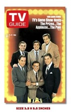 TV GAME SHOW HOSTS FRIDGE MAGNET 1984 TV GUIDE COVER 3.5 X 5.5 