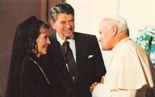 Pope john Paul II President Reagan Rome Vatican Italy picture