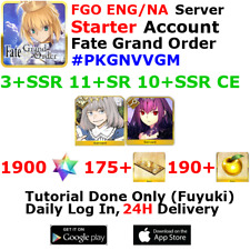 [ENG/NA][INST] FGO / Fate Grand Order Starter Account 3+SSR 170+Tix 1920+SQ #PKG picture