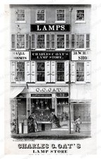 Philadelphia Pennsylvania 1848 Lamp Store Advertisement Standard Postcard picture