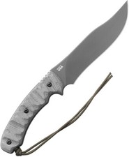 TOPS Longhorn Bowie Rocky Micarta 1095HC Sniper Gray Fixed Blade Knife LONGB06 picture