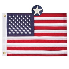 ROTERDON American Flag 12x18 Inch Outdoor, American Flags for Boat, Embroider... picture