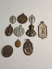 Lot 9 St Christopher, Mary Our Lady Of Mt.Carmel Collection of 9 Mixed Metals picture