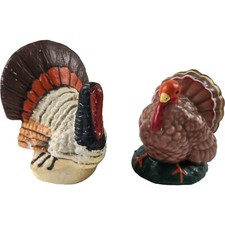 Vtg Turkey Wax Candles Thanksgiving Fall Harvest Mismatch 4