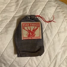 Vintage ELKS CHOICE  Smoking Tobacco Pouch  Bag  Cloth Paper Label picture