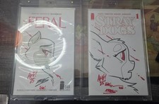 Tony Fleecs Original Sketch Stray Dogs & Feral 3x Signed Tony, Tone, Brad S. picture