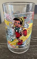 DISNEY MCDONALDS 100th Anniversary Pinocchio Drinking Glass 5 1/4