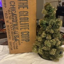 Vintage Glolite Christmas Tree With Box Rare and Collectible  picture