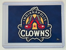 Indianapolis Clowns Limited Edition Artist Signed Banana Ball Trading Card 6/10 picture