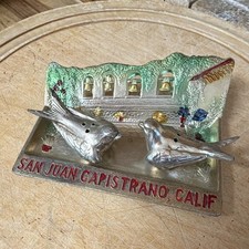 San Juan Capistrano California Souvenir Metal salt & pepper Swallows Japan picture