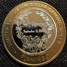 9/11 MEMORIAL FLAMINGO HOTEL & CASINO RARE Limited Edition 999% .6 Oz Pure Silvr picture