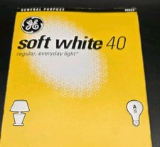 GE Soft White 40W Bulbs (4 Pack), NOS, A19, Old School Bulbs for Collectors picture