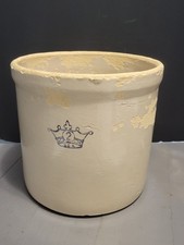 Vintage Robinson Ransbottom 2 Gallon Blue Crown Stoneware Crock Pottery Read picture