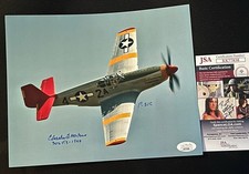 CHARLES MCGEE TUSKEGEE AIRMEN SIGNED AUTOGRAPH 8x10 PHOTO PICTURE JSA WW2 picture