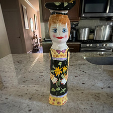 GANZ Bella Casa Patty Picked Posies Hand-Painted Ceramic Taper Holder 12 in picture