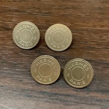 HERMES Hermes Sellier Buttons, Set of 4, Silver picture