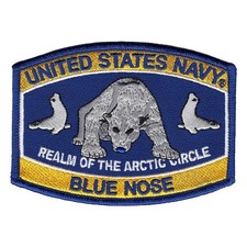 Order of the Blue Nose Embroidered Patch US Navy Arctic Circle Polar Bear Seals picture