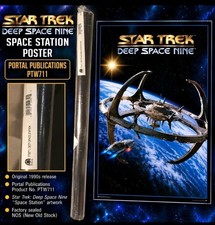 Vintage Star Trek Deep Space 9 Space Station poster, PTW711, sealed. Wormhole picture