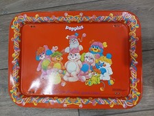 Vintage 1986 Popples TV Tray Lap Desk Marshallan Products Orange Metal picture