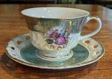 Vintage Empress by Haruta Japan Lusterware Teacup & Saucer Set Pearlized with... picture