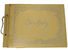Vintage 1950s Baby Photo Album First Haircut Cards Hands and Feet Outlines +More picture