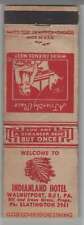 Matchbook Cover - Vintage Hotel Indianland Hotel Walnutport, PA picture