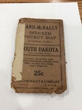 1915-1918 Era Rand-McNally Indexed Pocket Map Only Railroads ETC South Dakota  picture