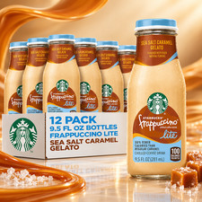 Starbucks Frappuccino Lite, Sea Salt Caramel Gelato, 9.5 Fl Oz Bottles 12 Packs picture