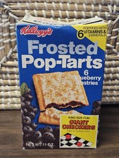 1971 Kelloggs Blueberry Frosted Pop-Tarts Box with Giant Checkers Offer RARE picture