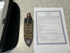 Rare Jay Hendrickson 7-7/8” Cold Brook Skinner Knife & Sheath ABS MASTERSMITH picture