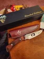 Vintage Buck 2000 Ducks Unlimited Fixed Blade Limited Edition Knife & Sheath DU picture