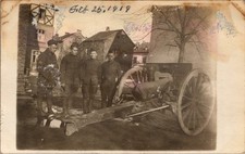 1919 RPPC US Soldiers Schoolhouse Germany Occupation Postcard Named Verso picture